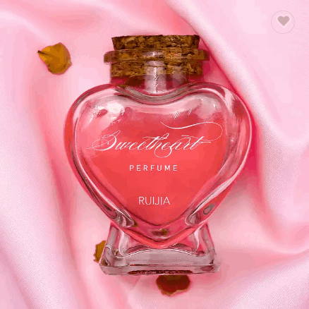 Empty 50ml 70ml 2oz Heart Shape Clear Glass Vial Bottle pendant Wishing glass bottle with cork stopp / 2