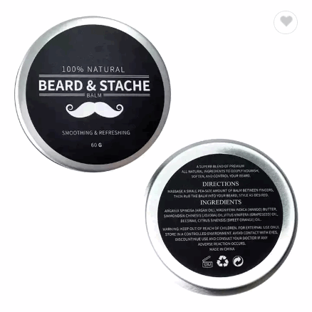 beard oil hair wax Custom Color 30g 50g 60g 100g 120g 150g 200g 250g metal black cosmetic cream cand / 1