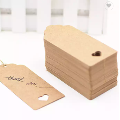 Custom Design Bliss Gift Kraft Paper Tags for DIY Wedding Party Clothing Thank You Swing Hang Paper  / 1