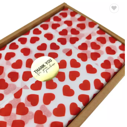Custom Logo Packaging Wrapping Silk Tissue Paper 17gsm Colorful Gift Shoes Packing Wrapping Tissue P / 2