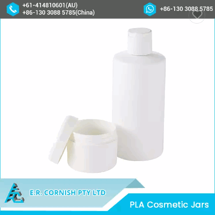 400ml Empty PLA Biodegradable Cosmetic Packaging Plastic Bottle With Press Cap / 3