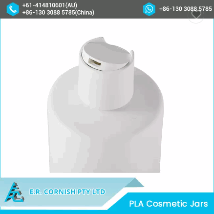 400ml Empty PLA Biodegradable Cosmetic Packaging Plastic Bottle With Press Cap / 4