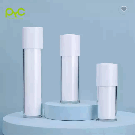 Hot Sale White Rotating Airless Bottle Refillable Cylinder Round Small Spray Bottle / 1