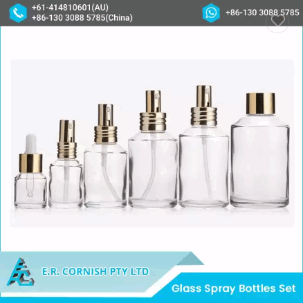 New Arrival Frosted Black Amber Cosmetic Packaging Lotion Glass Spray Bottles Set / 6