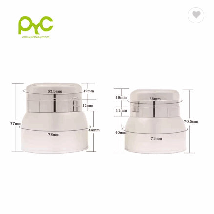 Factory Direct Pearl White Airless Pump Makeup Cream Plastic Jars Cosmetic Jars With Lids / 1