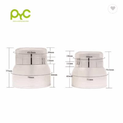 Factory Direct Pearl White Airless Pump Makeup Cream Plastic Jars Cosmetic Jars With Lids