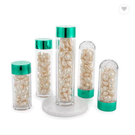 Wholesale 50ml 80ml 100ml 55ml 75ml PET plastic transparent round bottom essence capsule pill bottle / 6