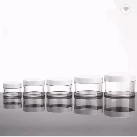 30g 50g 100g150g 200g 250g Cosmetic round shape transparent cream jar with white lid / 1