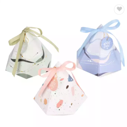 China Factory Wholesale Customized Gift Paper Packaging Boxes Sets baby shower Wedding Favor Candy B / 1