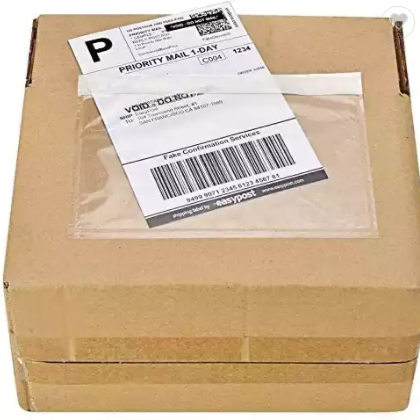 Clear Plastic Blank Envelope Pouch for Packing List Return Label Documents Keeps Paper Safe While Sh / 2