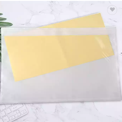 Clear Plastic Full Page Blank Envelope Pouch for Packing List Keeps Paper Safe While Shipping Size 2 / 1