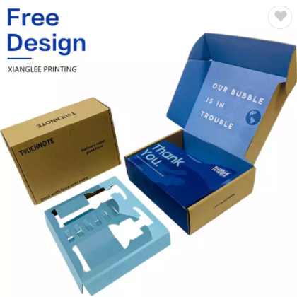 Custom Corrugated Paper Ecommerce Postal Shipping Box Packing Delivery Adhesive Tear Strip Mailer Pa / 2