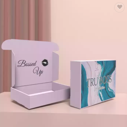 Wholesale Black Cardboard Mailing Apparel Box Custom Logo Printed Corrugated Shipping Packaging Mail / 3