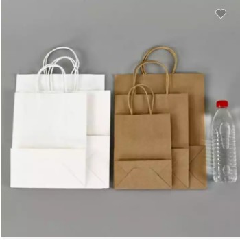 HDPK Customized 100% Recyclable Kraft Paper Bag with Twisted Handle Customized with own LOGO / 2