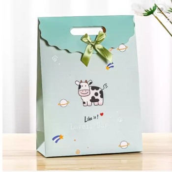 Wholesale Luxury Colored Polka Dot Printed Paper Bags With Handles for Wedding/Party/Christmas Gifts / 2