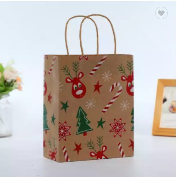 HDPK Promotion 2022 hot sale Christmas design shopping paper gift bag / 2