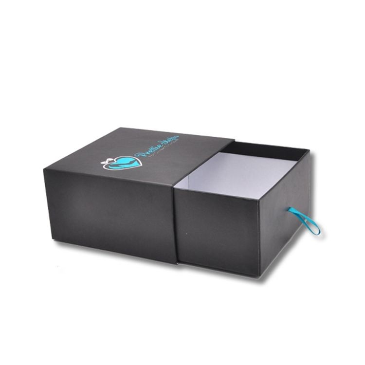 High Quality Cardboard Slide Baby Shoe Box with Satin Handle to Pull Out / 3