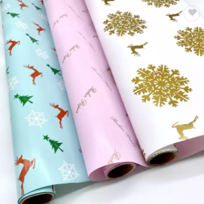 Gift wrapping paper 80gsm packaging paper with customized size Christmas gift packaging tissue paper
