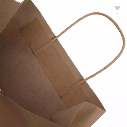 Personalize your logo Strong versatile plain Brown Kraft Party Bags with twist Handles for clothes o / 3