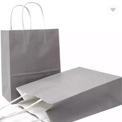 Eco-friendly 13x7x13 Inches Fashion Kraft Paper Gift Shopping Bags Disposable Medium gift grey paper / 1