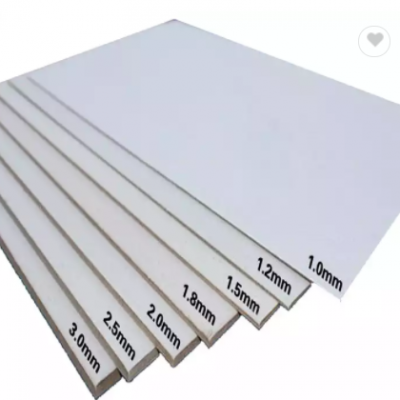 Factory supplier white cardboard in roll cardboard sheet white 2mm gray white cardboard sheet