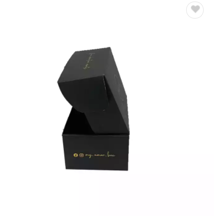 Eco Friendly Personalised Paper Packaging Custom Logo black Corrugated Cardboard Shipping Boxes Mail / 3