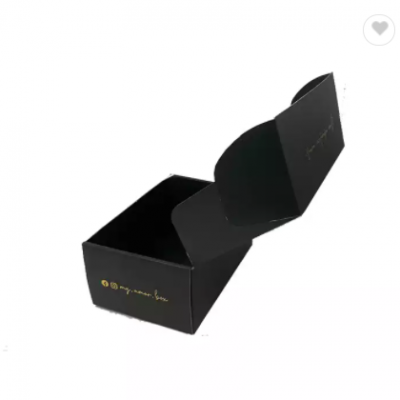 Eco Friendly Personalised Paper Packaging Custom Logo black Corrugated Cardboard Shipping Boxes Mail