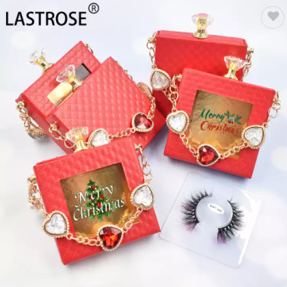 Private Label Lash Packaging 3D Mink Eyelash Boxes Christmas Gifts Eyelash Packaging / 3