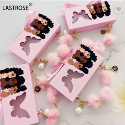 Wholesale Black butterfly boxes hot selling mink eyelash box private label eyelash box packaging / 2