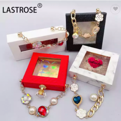 Luxury Eyelash Box Custom Logo Eyelash Packaging Box 3D Mink Eyelash Mini Suitcase Lash Packaging Wi