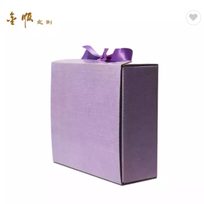 Custom logo printing perfume packaging box purple shipping corrugated cardboard mailer box for perso / 3