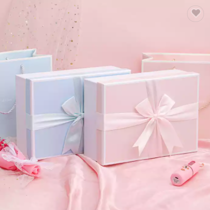 Green luxury candle gift box packaging ribboned modern novel design baby gift box / 2