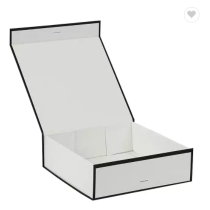 Black magnetic folding gift clothing paper packaging box custom logo design / 1
