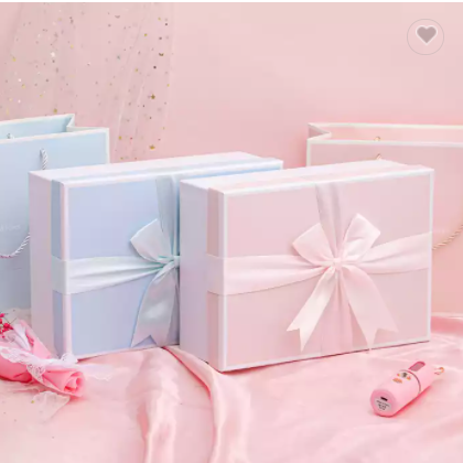 Packaging cardboard gift box for gift sets with ribbon luxury bridesmaid proposal gift box set / 3