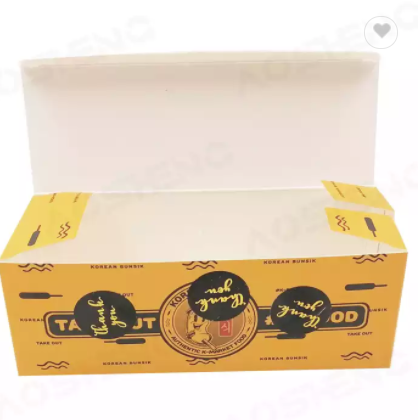 Hot Dog Packaging Box Food Grade Material Takeaway Fast Food Hot Dog Hamburget Box / 2