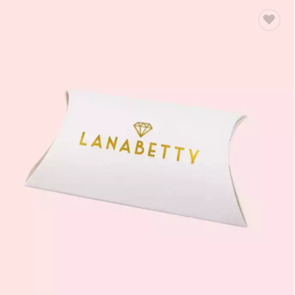 Gold Foil Stamping Pillow Box Gift Packaging Pillow Paper Box with Custom Logo / 2
