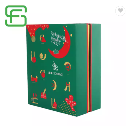 New Type Stocked Customized Luxury Red Christmas Red Gift Boxes Custom Logo With Removable Lid / 2