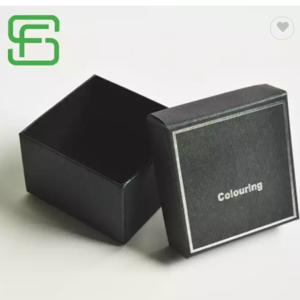Customized Luxury Black Jewelry Box With Cardboard Jewelry Packaging Paper Gift Box / 3