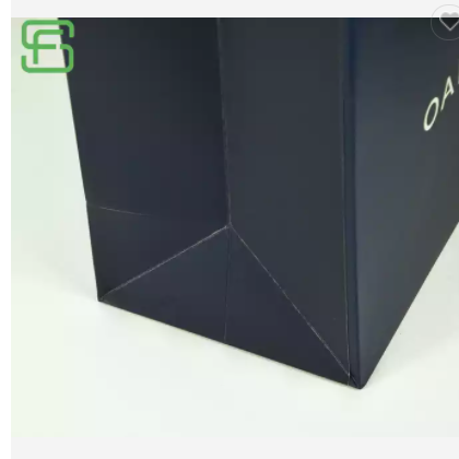 Wholesale Eco Supermarket Jewelry and Clothing Kraft Popcorn Small Black Boutique Shopping Paper Tot / 3