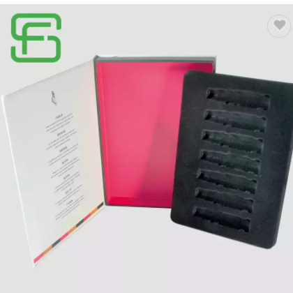 Luxury Book Shape Lipstick Make up Set Cosmeitc gift paper packaging box with Plastic Insert / 2