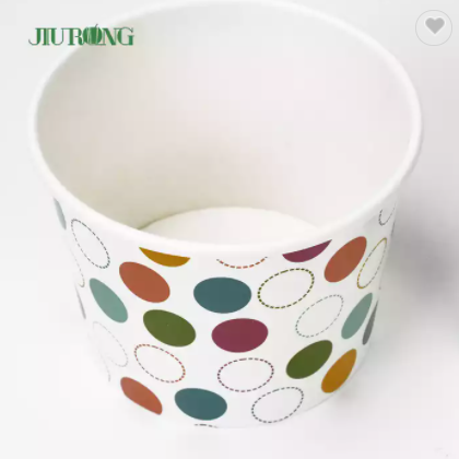 Custom Food Grade Packaging Dessert Bowl Container Recyclable Frozen Yogurt Ice Cream Paper Cup / 3