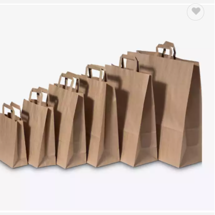 Disposable Hamburger Bread Chicken Food Packaging Bolsas De Papel Carrier Kraft Paper Bag / 2