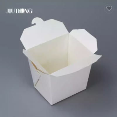 JIURONG 16OZ 26OZ 32OZ White Noodle Box Paper Takeaway Noodle Boxes