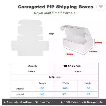 Royal Mail PIP Small Parcel Boxes Packaging Mailing Boxes for Posting / 2