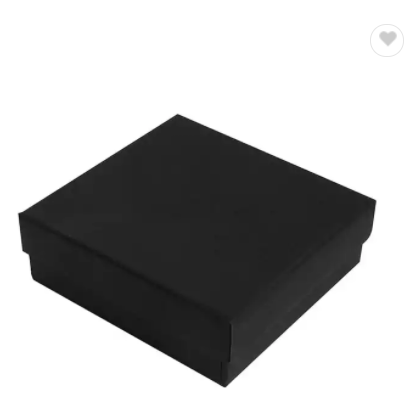 Black Lidded Cardboard Jewelry Box Earrings Organizer Storage Case / 2