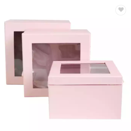 Luxury Square Presentation Gift Box White Print with Transparent Top Double Layer Interior White and / 2