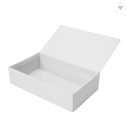 White Paperboard book Shaped Gift Box with Hinged Lid No Printing / 2