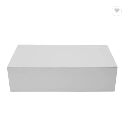 White Paperboard book Shaped Gift Box with Hinged Lid No Printing / 3