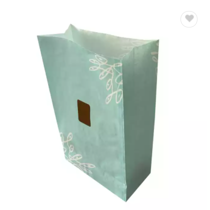 Custom designed snack food microwave popcorn pouch paper bags Kraft Paper Lunch Bags for Snack Takea / 2