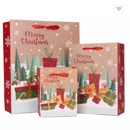 2022 new arrival christmas gift bags custom cartoon pattern large gift package of Christmas bag / 3